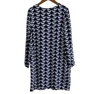 H&M Cat Novelty Print Pop Art Mini Shift Dress Black & White Keyhole Back Sz 6